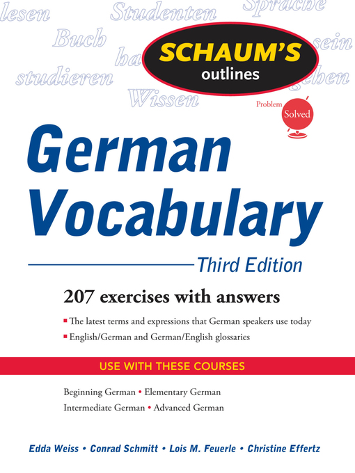 Title details for German Vocabulary by Edda Weiss - Available